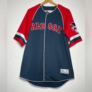 Boston Red Sox Jersey Dynasty Men's Medium Sewn Button Patch Vintage y2k 2000s